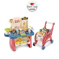 Đồ chơi set 2 món siêu thị kẹo kem và xe đẩy siêu thị 40 chi tiết, mẫu hot 2020