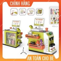 Đồ chơi siêu thị quầy tính tiềnn kèm máy bán cà phê có quẹt thẻ cho bé nhập vai bán hàng, quà tặng sinh nhật cho bé
