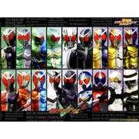 Đồ chơi Soft Vinyl Mô hình nhựa dẻo siêu nhân hiệp sĩ mặt nạ Kamen Rider W Accel Skull
