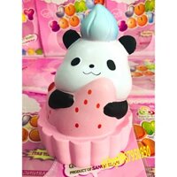ĐỒ CHƠI SQUISHY BÁNH GẤU TRÚC ÔM DÂU mã YBN57 Igiá sập kh2