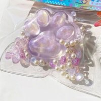 Đồ chơi squishy dễ thương bằng đất sét, phục hồi chậm, bàn chân mèo lớn, squishy trong suốt, cao su mềm, giảm căng thẳng lớn PKM5