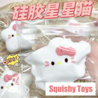 Đồ chơi squishy đồ chơi bóp slime giảm căng thẳng giảm stress  Đồ chơi bóp ngôi sao trắng Hello Kitty Giảm căng thẳng