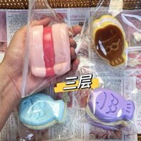 Đồ chơi squishy mochi đáng yêu mochi slime bóp xả stress giải tỏa căng thẳng  Xiaohongshu Silicone Sandwich Taiyaki Pinch Âm Nhạc Tik Tok Bán Chạy Đồ Chơi Giải Nén Trẻ Em Gian Hàng Bán Buôn Đồ Chơi Thực Phẩm