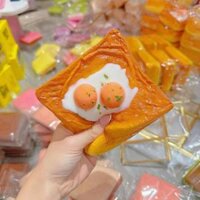 Đồ Chơi Sticky Squishy Bánh toast 2 trứng