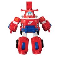 Đồ chơi Super Wings đội bay siêu đẳng Robot biến hình kết hợp xe cứu hộ - Mô hình Jett Tia Chớp size nhỏ