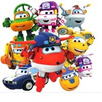 Đồ chơi Super wings đội bay siêu đẳng Robot biến hình máy bay cỡ lớn mẫu mới: Kim, Jett xây dựng, Jett canh sát ,Dizzy
