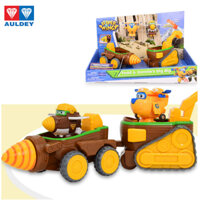 Đồ chơi super wings đội bay siêu đẳng bộ xe thiết bị khoan lòng đất Todd vui vẻ và Donnie đồ chơi trẻ em