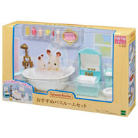 Đồ Chơi Sylvanian Families Nhà Vệ Sinh Màu Xanh Blue Bathroom Set