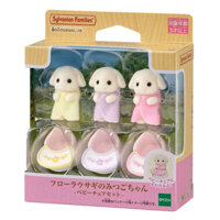 Đồ Chơi Sylvanian Families Thỏ Flora Rabbit Triplets Baby Chair Set