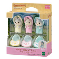 Đồ Chơi Sylvanian Families Husky Triplets Baby Chair Set