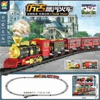 đồ chơi tàu hoả, tàu lửa chạy đường ray có hơi nước cỡ lớn cho bé
