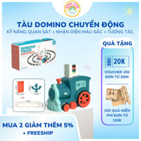 Đồ Chơi Tàu Hỏa, Xe Lửa Domino Tự Động, Bộ Tàu Domino Chuyển Động Cho Bé Lắp Ráp Thỏa Sức Sáng Tạo