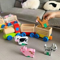 Đồ Chơi Tàu Lửa "Farm animals Train" (2% Phí shopee)