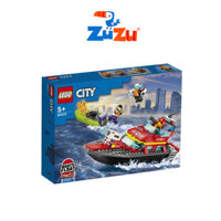 Đồ Chơi Tàu Thủy Cứu Hỏa LEGO CITY 60373 (144 chi tiết) Cho Bé 5 Tuổi Trở Lên