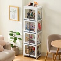 Đồ chơi tay làm tủ trưng bày giá đỡ Lego 4 mặt trong suốt acrylic lưu trữ tủ tre