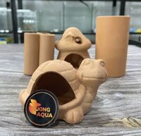 Đồ chơi tép - Con rùa gốm vàng