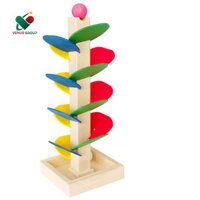 Đồ chơi thả bi lốc xoáy gỗ - tháp lá cây sắc màu tươi sáng phát triển trí thông minh cho trẻ [DC22]