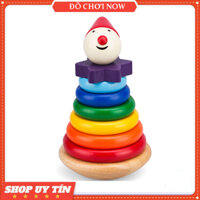 Đồ chơi thả hình, Tháp cầu vồng chú hề - Đồ chơi gỗ Winwintoys