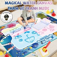 Đồ Chơi Thảm Vẽ Tranh Nước Magical Canvas Tự Biến Mất Hình Khi Khô Nước Kích Thước Cỡ Lớn 150x100cm Tặng Kèm Bút, Thước