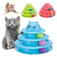 ĐỒ CHƠI THÁP BANH BỐN TẦNG GẮN CHUỘT LÒ XO