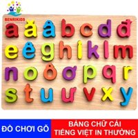 Đồ Chơi Thông Minh Bảng Ghép Chữ Cái Tiếng Việt Bằng Gỗ 3D Nhiều Màu Sắc Cho Bé Hàng Việt Nam