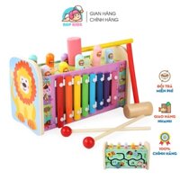 Đồ chơi thông minh BAPKIDS, trò chơi đập chuột kèm đàn Xylophone