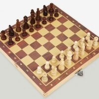 Đồ chơi thông minh cho bé - Bàn cờ vua bằng gỗ sang trọng, có thể gấp lại gọn gàng