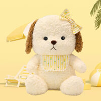 đồ chơi thú bông chó lông xù đeo yếm