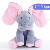 Đồ Chơi Thú Bông Con Voi Ú Oà Dễ Thương Biết Hát Biết Vẫy Tay Đồ Chơi Âm Nhạc Tương Tác Cho Bé