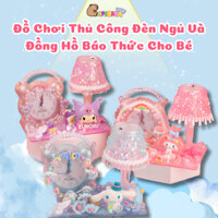Đồ Chơi Thủ Công 3in1 Đồng Hồ Kiêm Đèn Ngủ Thiết Kế Hình Kuromi, Thỏ Melody, Cún Trắng, Elsa Bé Thỏa Sức Sáng Tạo