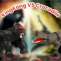 Đồ chơi thú điều khiển khỉ đột gorilla kingkong và cá sấu điều khiển bằng đèn pin kiểu mới bộ quà tặng