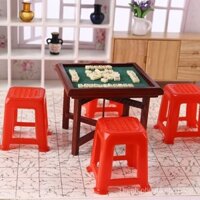 Đồ chơi thực phẩm thu nhỏ Lizola Bộ mạt chược bỏ túi Mô hình 12 điểm OB11 Cảnh nội thất Nhà búp bê tự làm Mini với LTNL