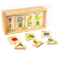 Đồ chơi tìm và lắp ghép hình học chữ cái tiếng Anh | Bộ tìm chữ cái | Đồ chơi gỗ Việt Nam