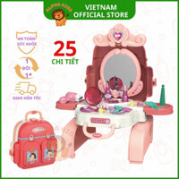 Đồ chơi trang điểm ALPHA KIDS  - Hộp balo nhựa cao cấp 25 chi tiết lắp ráp - BOWA 8115P