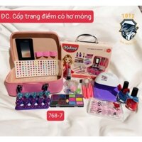 Đồ chơi trang điểm bé gái, cốp đồ trang điểm make up đầy đủ phụ kiện cho bé gái