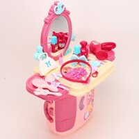 Đồ chơi trang điểm bé gái, vali trang điểm, balo trang điểm đầy đủ dụng cụ tóc, gương, bờm, nơ, son ...giúp rèn kĩ năng