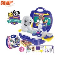 Đồ chơi trang điểm: Bộ vali chăm sóc thú cưng cún con BOWA 8357