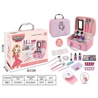 Đồ chơi trang điểm, làm nail cao cấp kèm Máy hơ móng & Son phấn thật cho bé