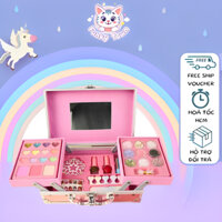 Đồ chơi trang điểm màu hồng ngựa Pony Funky Town, vali trang điểm an toàn, đồ chơi trang điểm bé gái