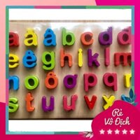Đồ chơi trẻ em Bảng chữ cái tiếng việt nổi in hoa và in thường - đồ chơi gỗ Đồ chơi thông minh cho bé