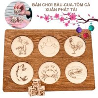 Đồ Chơi Trẻ Em Bộ Bầu Cua Tôm Cá Gà Nai 2021 Kèm 3 Viên Xúc Xắc Bằng Gỗ Benrikids Loại Đẹp Bền Đồ Chơi Gỗ An Toàn Cho Ngày Tết