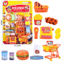 Đồ chơi trẻ em bộ đồ chơi bánh mì kẹp thịt burger màu sắc đẹp mắt, chất liệu an toàn kích cỡ phù hợp với trẻ em