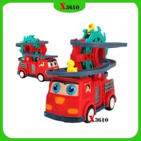 Đồ chơi trẻ em, Bộ Đồ Chơi Vịt Leo Thang Trên Xe Điện Vui Nhộn Cho Các Bé