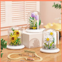 Đồ Chơi Trẻ Em hoa lego, Khối Xây Dựng Đồ Chơi Hạt Nhỏ Khối Xây Dựng Chậu Cây Khối Xây