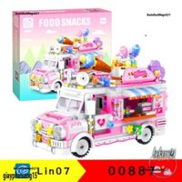 Đồ chơi trẻ em Lego Xếp Hình Xe Kem trên phố giành riêng của Bé Gái 886 887 888 889 890 891