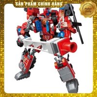 Đồ chơi trẻ em - Lego xếp hình siêu nhân robot từ khủng long đỏ