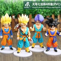 Đồ chơi trẻ em mô hình 7 viên ngọc rồng trọn bộ combo 4 nhân vật songoten ca lích