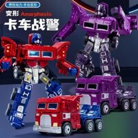 Đồ chơi trẻ em mô hình lắp ráp ô tô robot optimus biến hình, xe công trình, xe cứu hoả [T05]