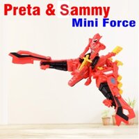 Đồ chơi trẻ em Mô hình Miniforce biệt đội siêu nhân nhí khủng long Preta hỏa thần và siêu nhân Sammy lém lỉnh