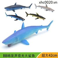 Đồ Chơi Trẻ Em Mô Phỏng Động Vật Biển Đồ Chơi Mô Hình Giọng Nói Cá Heo Dạ Quang Cá Mập Lớn Đồ Chơi Giáo Dục Sớm Bé Trai